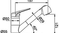 Смеситель Franke Prince 740 с выдвижным изливом (серебристый) (фото 3)